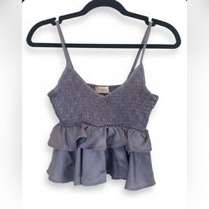Altar'd State Lavender Ruffle Top